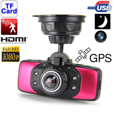 KVD GS9000 Magenta , 2.7 inch High Resolution TFT LCD Screen 5.0 Mega Pixels CMOS Full HD 1080P Vehicle Blackbox DVR Car Camera